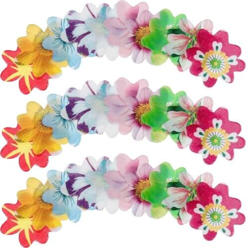 120pcs Edible Rice Paper Flowers Wafer Paper Flower Colorful Cupcake Toppers Desserts Cake Decoration (10 Colors)