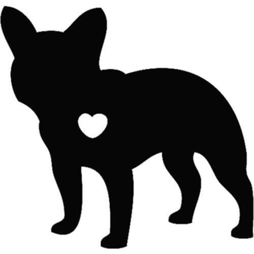 12x12cm I Love My French Bulldog Dog Animal Black/white dog Car Sticker waterproof decals Car Styling Accessories Window CL014