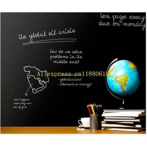 20pcs/lot New 60*200CM Chalk Board Blackboard Sticker Removable Draw Decor Mural Decals Art Chalkboard Wall Sticker For Kids