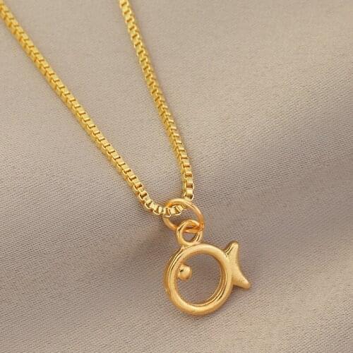 2021 Trendy Airplane Sun Moon Heart Fish Portrait Pendant Necklace for Women Clavicle Choker Collar Delicate Jewelry Xmas Gifts