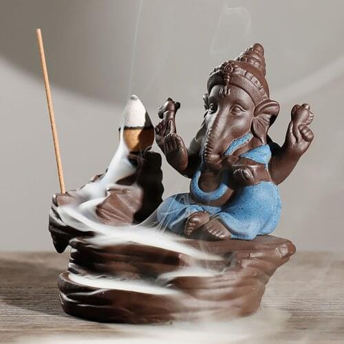 40# Vintage Pagoda Lncense Burner Thailand Smoke Backflow Meditation Incense Burner Improve Sleep Quality Home Decor Ornament