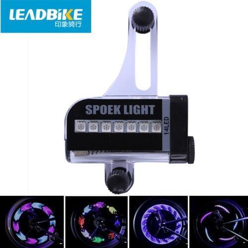Leadbike Bicycle Accessories New 14 LED Motorcycle Cycling Bike Wheel Light Signal Tire Spoke Light 30 Changes for Free Shipping