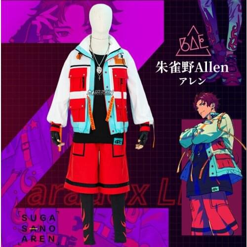 Anime Game Paradox Live Allen Battle Suit HipHop Handsome Daily Uniform Cosplay Costume Men Halloween Free Shipping 2021 New