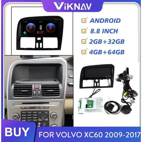 Tesla style android auto stereo radio multimedia player for Volvo XC60 2009-2017 car GPS navigation DVD player right hand drive