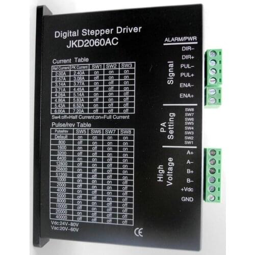 Freeshipping 2 phase stepper motor driver/digital controller JKD2060 peak 7.2A 256 microstep 24V-80VDC 42/57/60/86/110