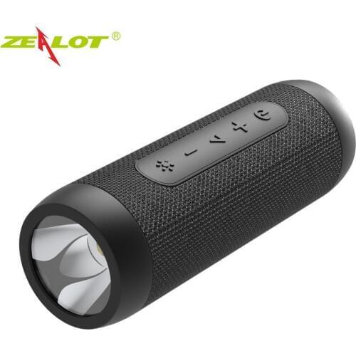 Zealot S22 Boombox Mini Alta Bluetoth Portable FM Wireless Speaker LED+Power Library, TF Card Support