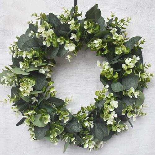Large Eucalyptus Leaves Wreath Front Door Living Room Porch Green Home Decor