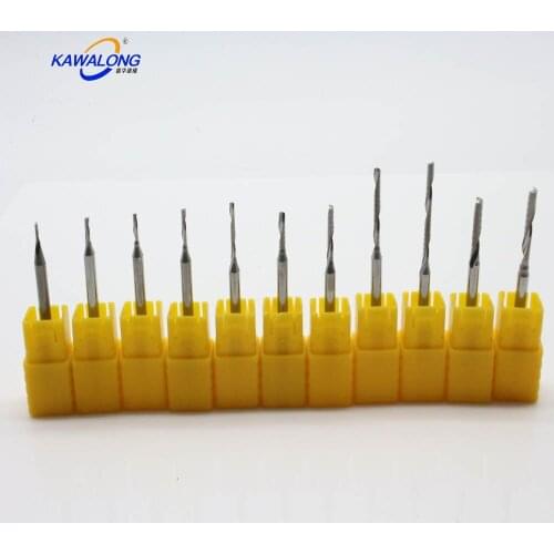 CNC Solid Carbide engraving bits milling cutter woodwork set 3.175mm 6mm shank router bits for carving wood tools