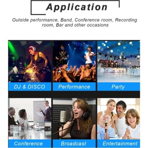 Digital Mini Microphone Sound Mixer Sound Card Karaoke Mixer Audio Professional 6 Channel -Studio Audio Mixing Console J0PB