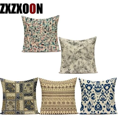 Polyester Boho Geometric Mandala Flowers Decorative Pillows Sofa Home Bedroom Cushion Cover Pillowcase