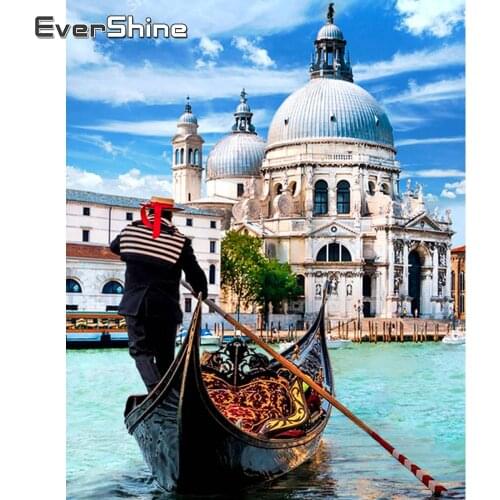 EverShine Diamond Embroidery Full Display Landscape 5D Diamond Painting Full Square Ship Picture Rhinestones Decor For Home