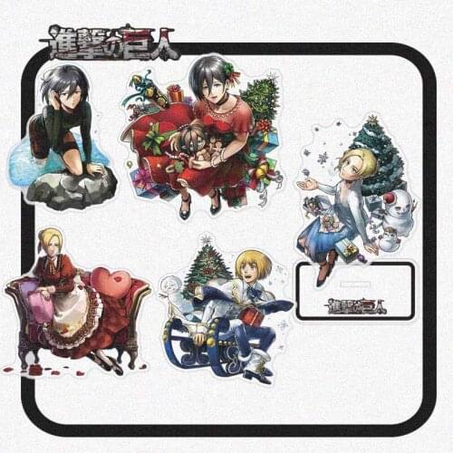 Anime Attack On Titan Ackerman Levi Shingeki no Kyojin Armin Acrylic Stand Figure Desk Decor Collection Model Toy Cosplay Doll