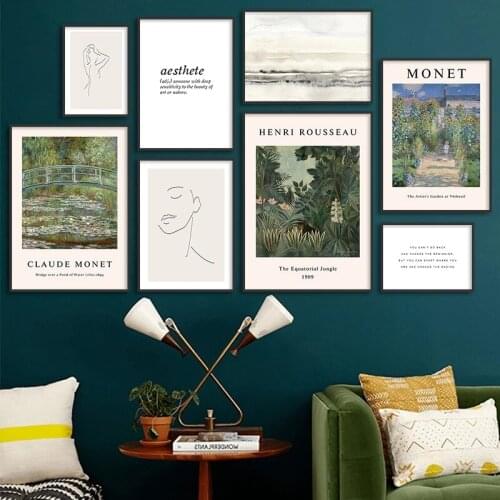 Oil Landscape Poster Canvas Painting Nature Line Wall Art Car Print Decorative Pictures For Living Room Home Decor