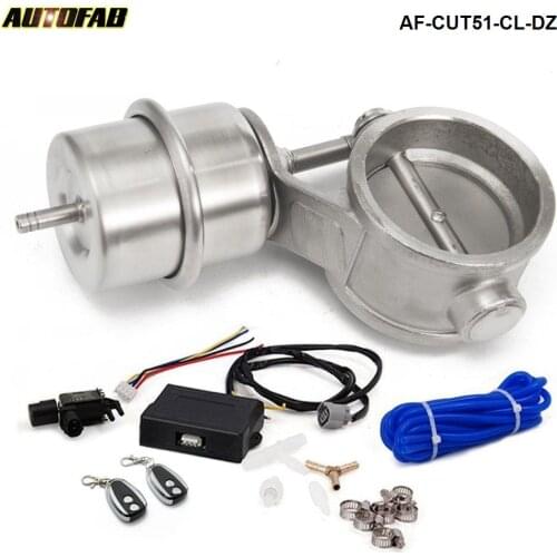 Exhaust Control Valve Set With Vacuum Actuator CUTOUT 2"51mm Pipe CLOSE STYLE with Wireless Remote Controller Set AF-CUT51-CL-DZ