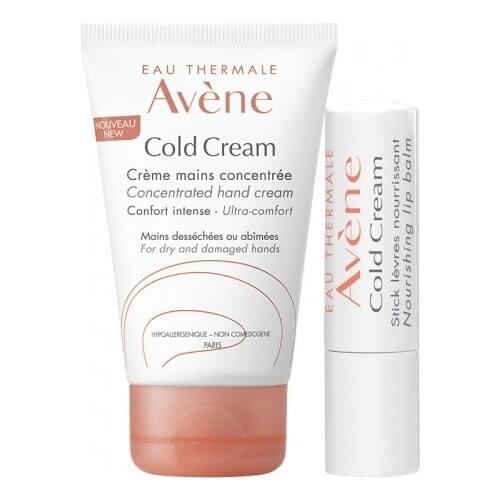 Avene Cold Cream Concentrated Hand Cream 50 ml & Avene Cold Cream Stick Levres Lip Cream