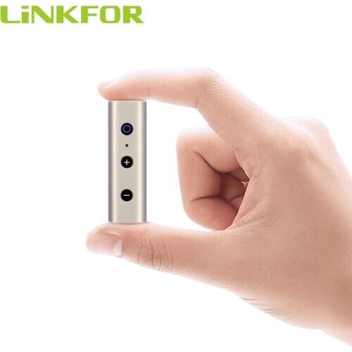LiNKFOR Bluetooth 4.2 Wireless Aluminum Mini 3.5mm Car Aux Music Receiver Audio Adapter With Mic Wireless Adapter For Car AUX