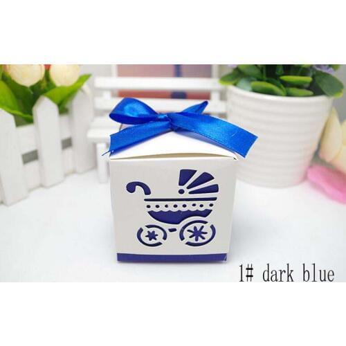 Cute carriage candy chocolate gift box for wedding birthday baby shower tea party favor decoration Wh