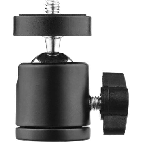 Mini Swivel Ball Head Tripod Head 360 Degree Rotating 1/4 Inch Screw Mounts for DSLR ILDC Camera DV Tripod Monopod Light Stand