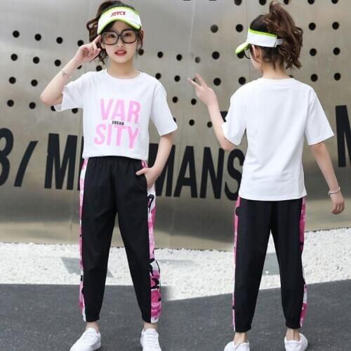 Модная одежда детей подростков спортивный костюм Kids Summer Girl White Clothes 8 To 12 Boutique Outfits 2020 Two Piece Set