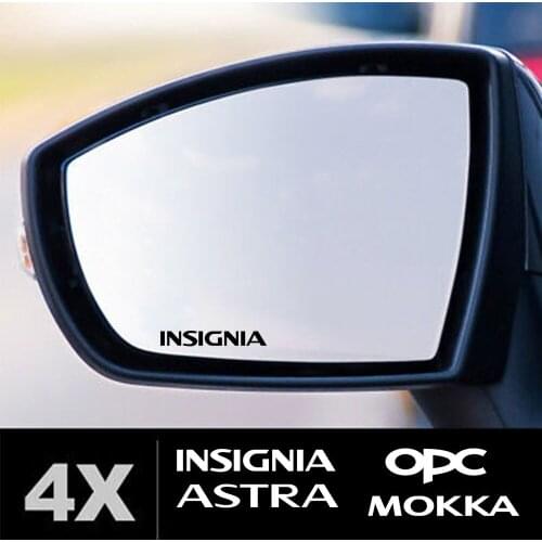 4pcs Stickers Rear View Mirror Car for Opel OPC Astra J H G K Insignia Corsa D B E Mokka Vectra B Auto Accessories