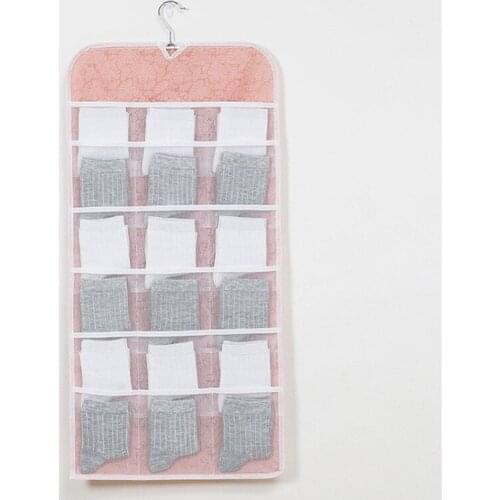 Non Woven Double Sided Multifunction Washable Underwear Hanging Bag Bra Storage