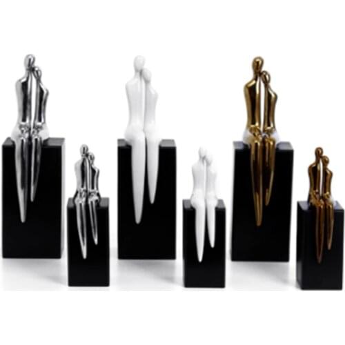 New Simple Little Couple Home Decoration Original Happy Ceramic Ornaments Craft Gifts Home Furnishings