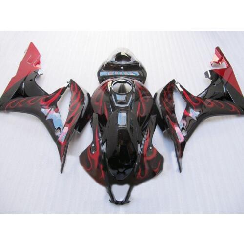 Motorcycle Injection Bodywork Fairing For CBR600RR CBR 600RR F5 2007 2008 CBR 600 RR CBR600 RR 07 08 Fairings Black Red D