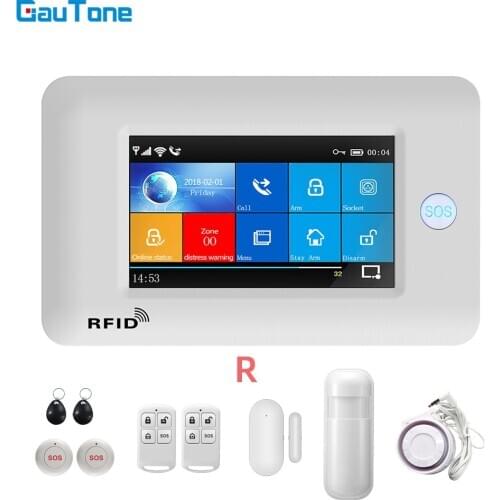 GauTone PG106 WiFi GSM Home Burglar Security Alarm System Wireless Home 433MHz Alarm System with SOS Button