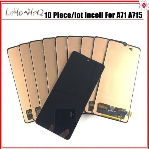 Wholesale 10 Piece Lot Incell LCD For Samsung Galaxy A71 A715 LCD Display Touch Screen Digitizer Replacement A71 Display A715F