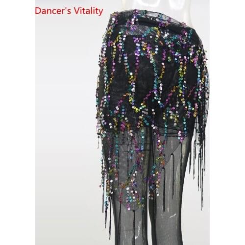 New Style Belly Dance Costumes Sequins Tassel Belly Dance Belts Hip Handkerchief Belts For Women