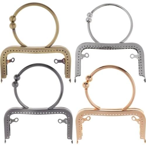 Prettyia Metal Purse Frame Ring Kiss Clasp Lock Handle Women Handbag Making