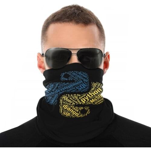 Python Programmer Coding Computer Scarf Half Face Mask Halloween Neck Warmer Balaclava Bandanas Versatility Headwear Outdoor