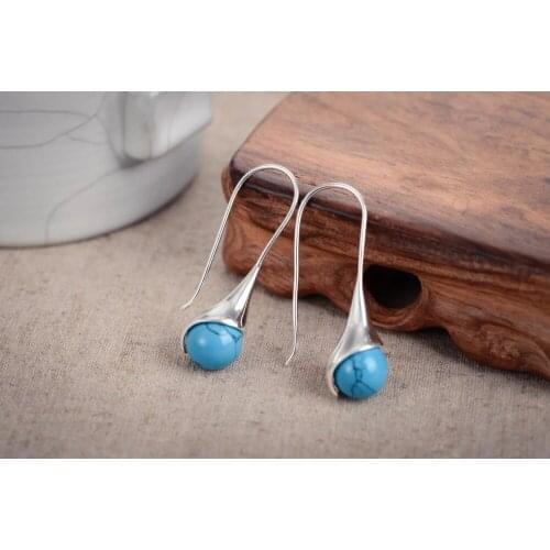 Luxury Girls Earrings 925 Sterling Semi-precious stones water stones gem stone gem jewelry EARRING for women jewelry