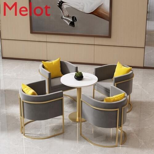 Luxury European-Style Table and Chair Combination Living Room Garden Small round Table Home Decoration Coffee Shop Chair