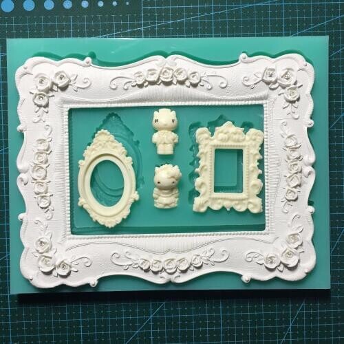 Frame silicone fandont mold Silica gel moulds frame Chocolate molds frames candy mould frames silicone molds wedding cake