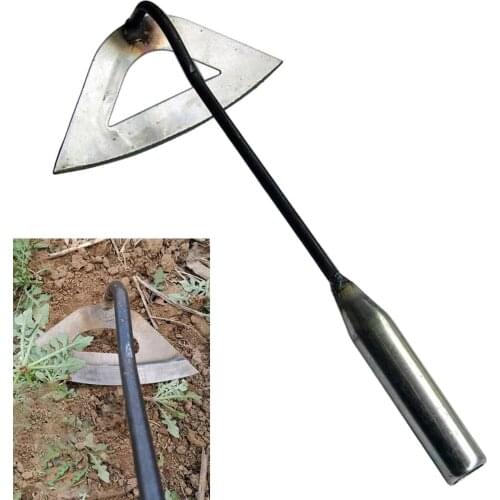 Traditional Household Welded Garden Hoe Weeding Cotton Hand Tool Sickle Cultivating Gardening Cultivator Planting Garden Tool