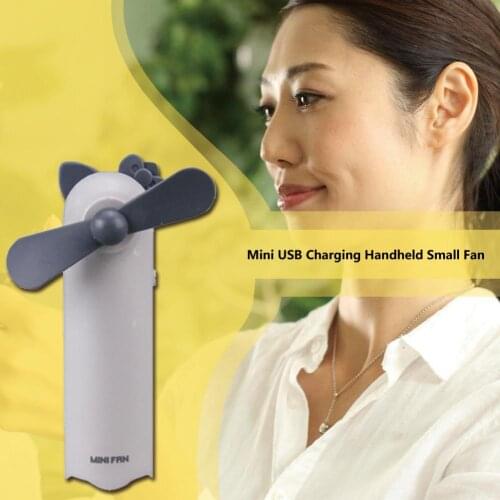 Cartoon Cat Shape Fan USB Rechargeable High Quality Portable Handheld Small Fan Desktop Gift Fan for Promotion Activities