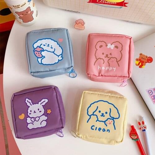 Ins Large Capacity Storage Bag Cute Puppy Cosmetic Bag Coin Purse Storage Bag