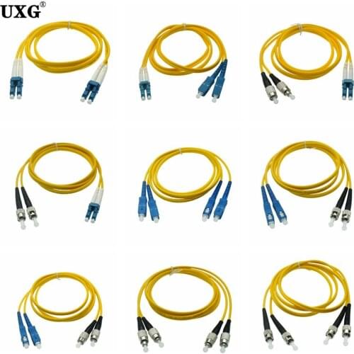 Carrier Grade Dual Core Single-mode Optical Fiber Jumper Double LC To LC SC FC ST Square To Round Pigtail Network Jumper Cable