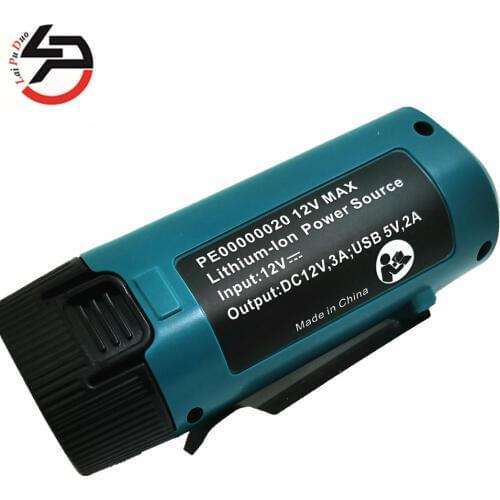 USB 12V Charger Adapter Replacement For Makita PE00000020 Heated Jacket Li-ion Battery