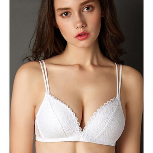 Sanderala 2019 Push Up Sexy Women Solid Thin Bras Lace Bralette Lingerie Small Breast Adjusts Bra Female Underwear One-Piece