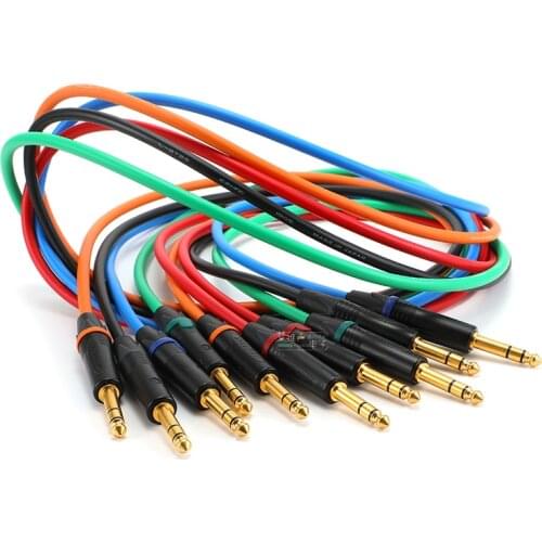 1Pcs NEUTRIK gold-plated NP3X-B plug 6.35 male to L-2T2S large three-core fever audio microphone cable