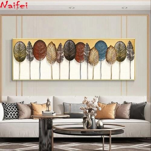 Diamond Embroidery Modern Abstract Various Leaves Diamond Painting Full Square/Round Rhinestones Cross Stitch Diamond Mosaic