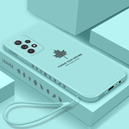 For Samsung Galaxy A52 A51 A71 A21S Case Soft Liquid silicone Maple leaf Skin protective Back Cover For Samsung A50 A70 A50S