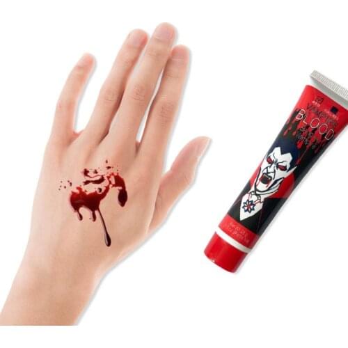 Fake Blood Makeup Stage Blood Toys Artificial Blood Trick Toys Children Halloween Vampires Cosplay DIY Blood Playings 28ml