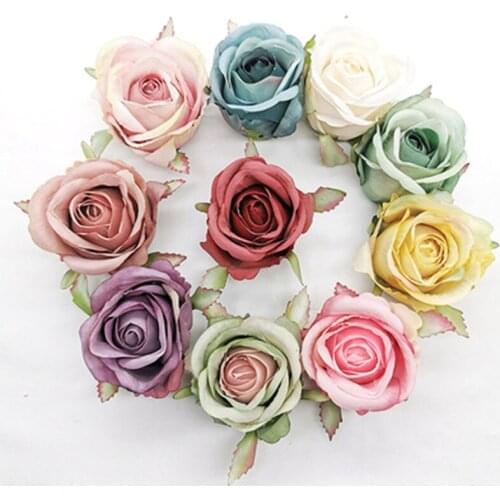 10pcs 5CM Peony Silk Flower Artificial flower head Wedding Home Decoration Scrapbooking DIY Garland Accessories