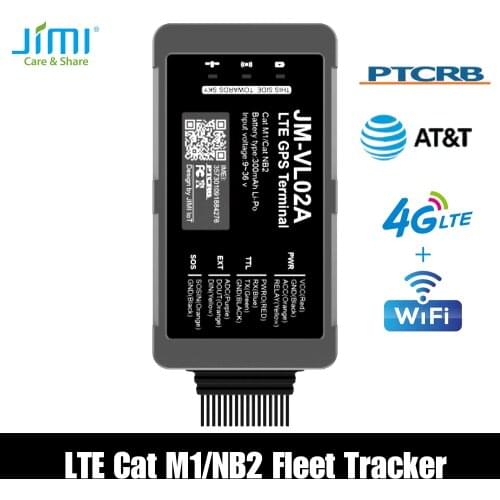 Jimi VL02LA GPS Tracker 4G LTE With SOS, Relay 100000 RAM Data Storage GT06E Updated Version Real Time Tracking For Fleet Manage