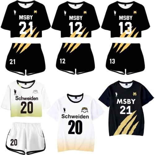 Cosplay Costume Haikyuu Hinata Shouyou MSBY 21 Schweiden Adlers Uniform Sports Karasuno Koukou High School Volleyball Club Women
