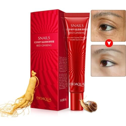 Red Ginseng Eye Cream Snail Essence Anti Aging Eye Cream Moisturizer Ageless Fade Fine Line Remove Dark Circle Eye Bag BIOAQUA