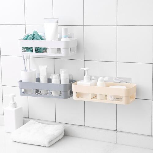 Hot Sale Adhesive Storage Rack Bathroom Accessories Corner Shower Shelf Kitchen Bathroom Shelf Home Decoration 3 Colors